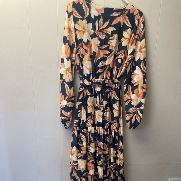 Flying Tomato Floral Maxi Dress - Navy and Peach - Picture 6 of 6